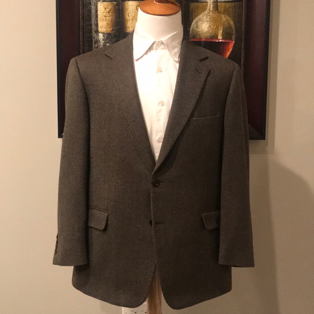 BROOKS BROTHERS 2 BTN WOVEN JACKET 42 S ITALY